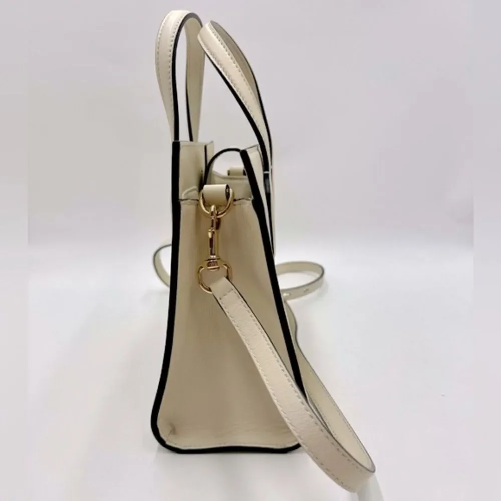 Auth Gucci Small Marmot Limited Edition Cream Leather 2way Tote Bag Preloved Ex+